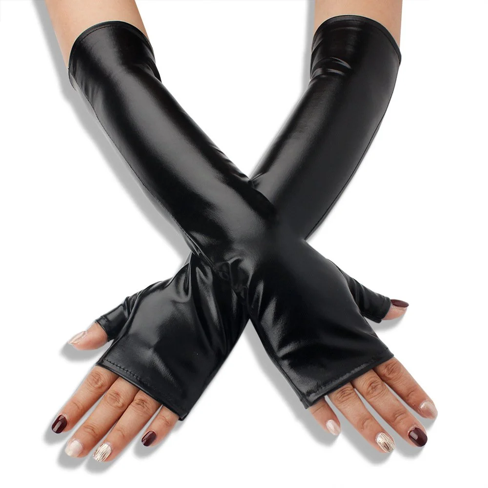 Silver Leather Finger Gloves - Waterproof & Touch Screen Compatible