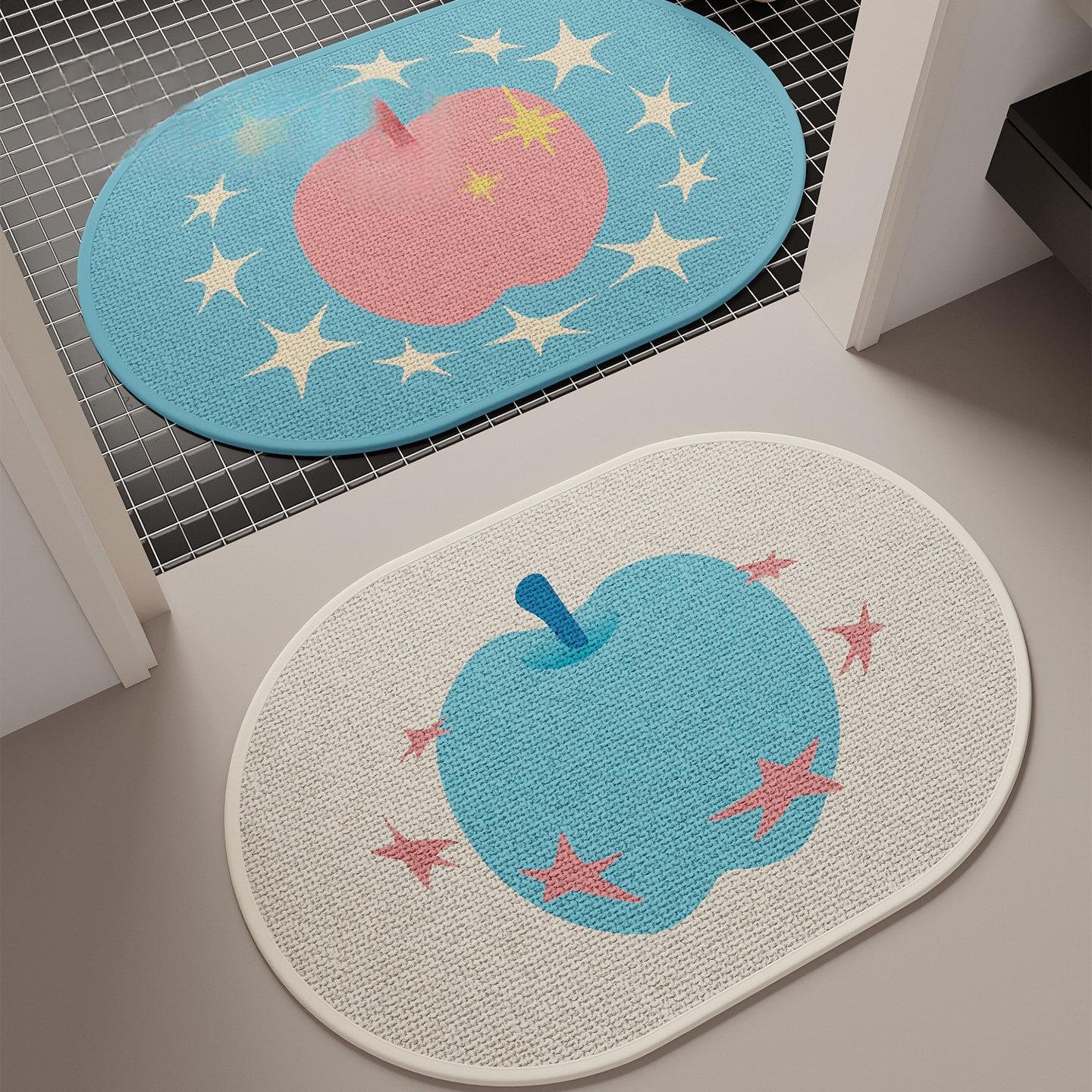 Simple Non-slip Water-absorbent Floor Mat - Soft Quick Dry Bath Rug for Bathroom Kitchen Entrance Doorway Home