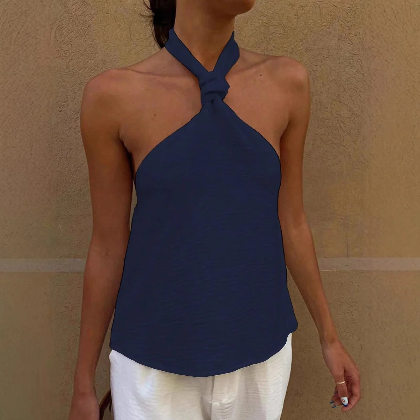 Slimming Camisole Top for Women - Off-Shoulder Halterneck