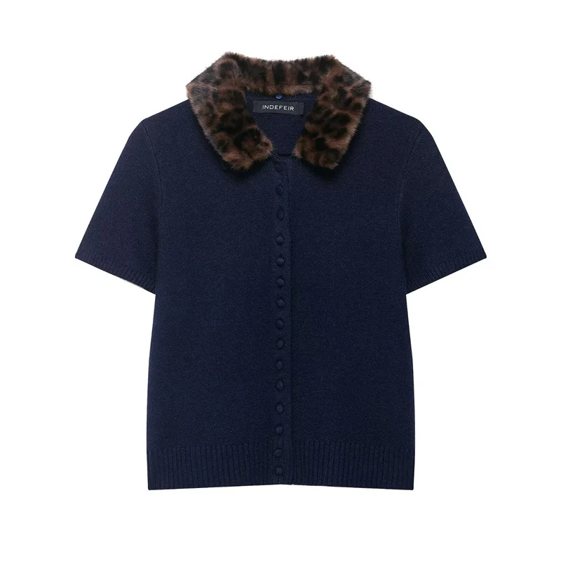 Soft & Stylish Short‑Sleeve Pullover – Cozy Polyester Sweater