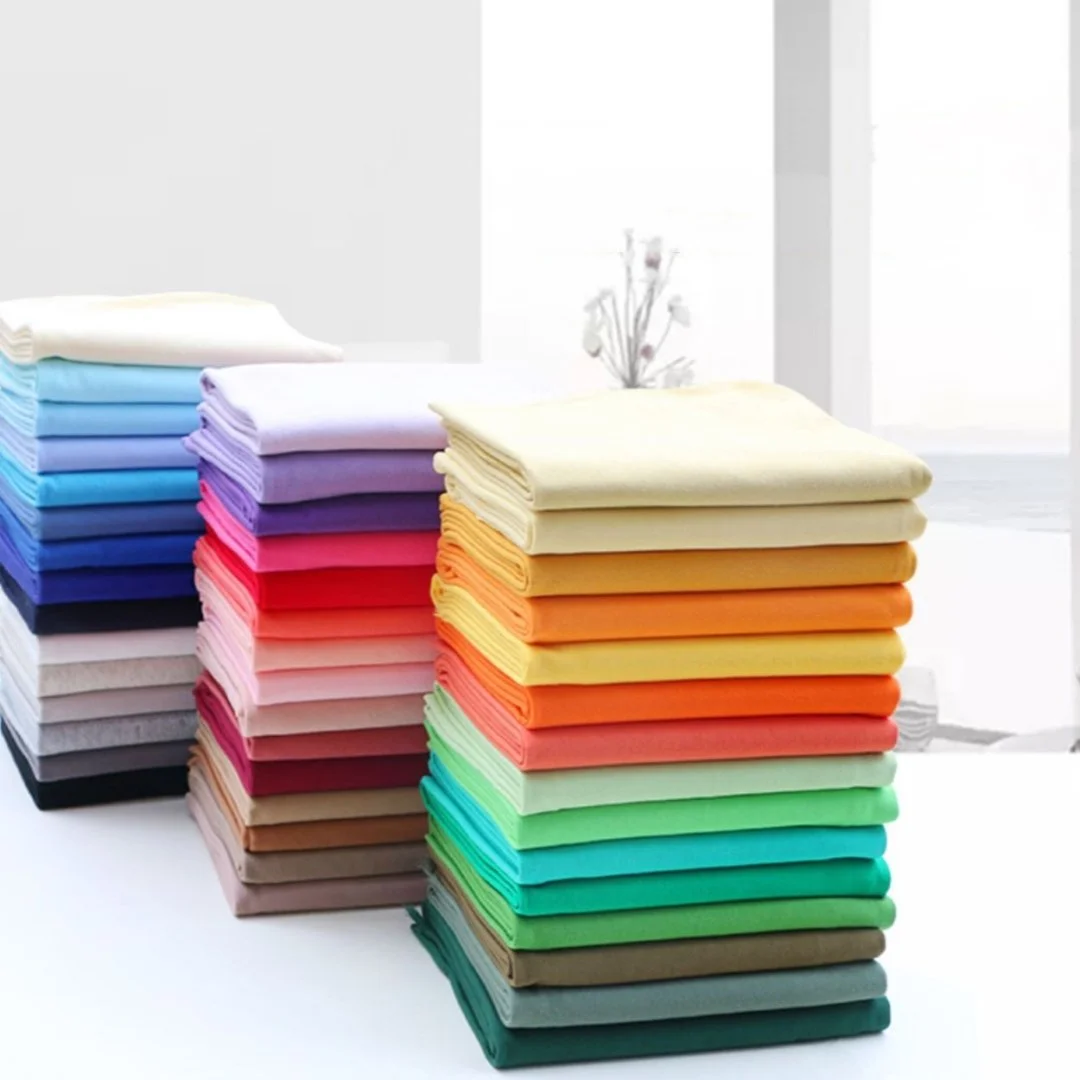 Summer Xinjiang Cotton Knitted Plain Cloth Doll Clothes Short-sleeved T-shirt Thin Jersey Spring Flower Bed Co