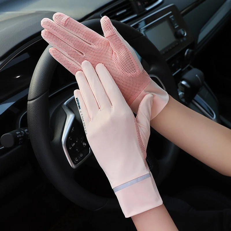 Sun Protection Ice Silk Gloves for Women - Thin Style UV Protection