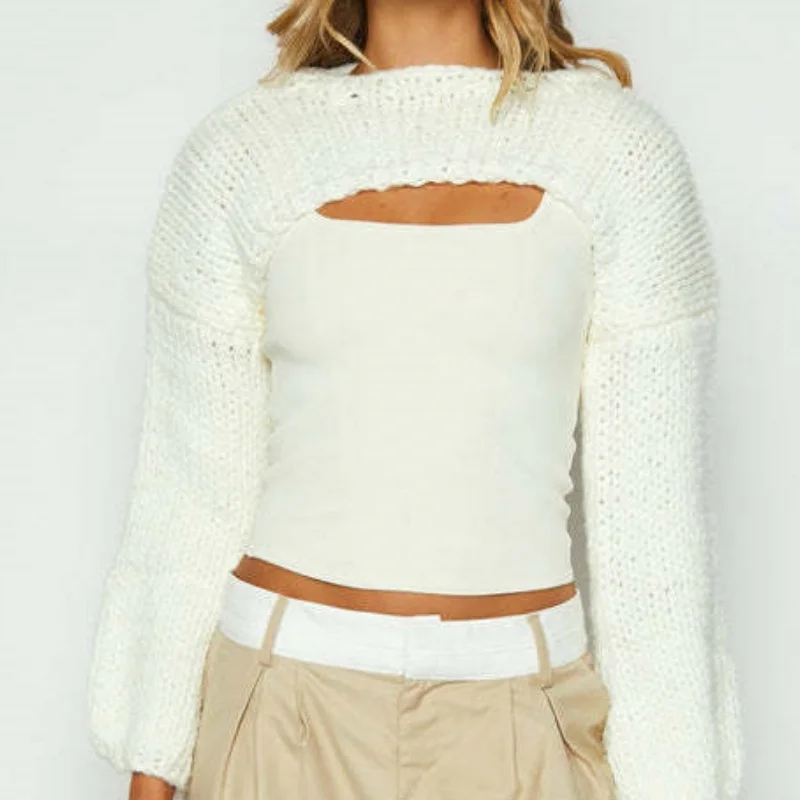 Temperament Long Sleeve Short Casual Sweater