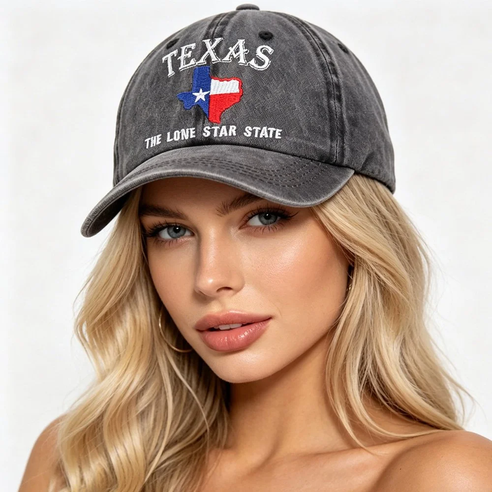 Texas Pride Embroidered Baseball Cap - Adjustable Cotton Hat for Men & Women