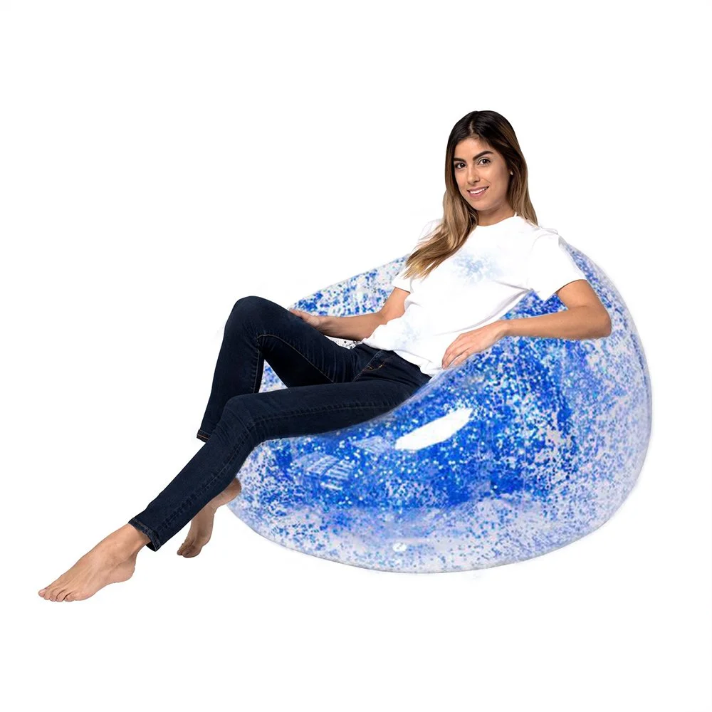 Transparent Sequin Inflatable Home Lazy Sofa