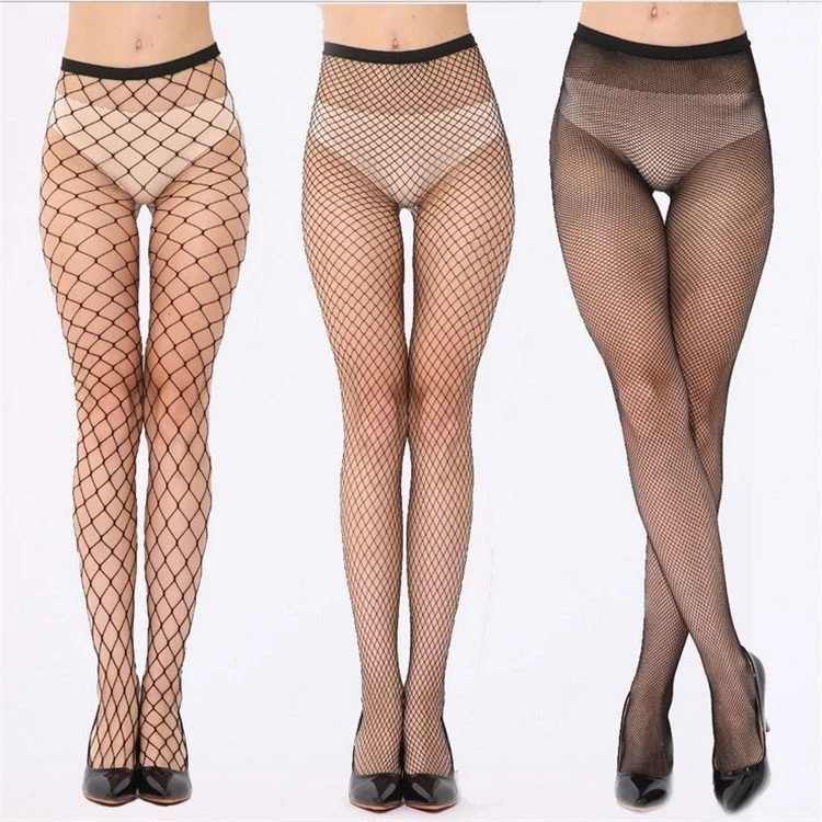 Ultra-Thin Velvet Fishnet Stockings for Women