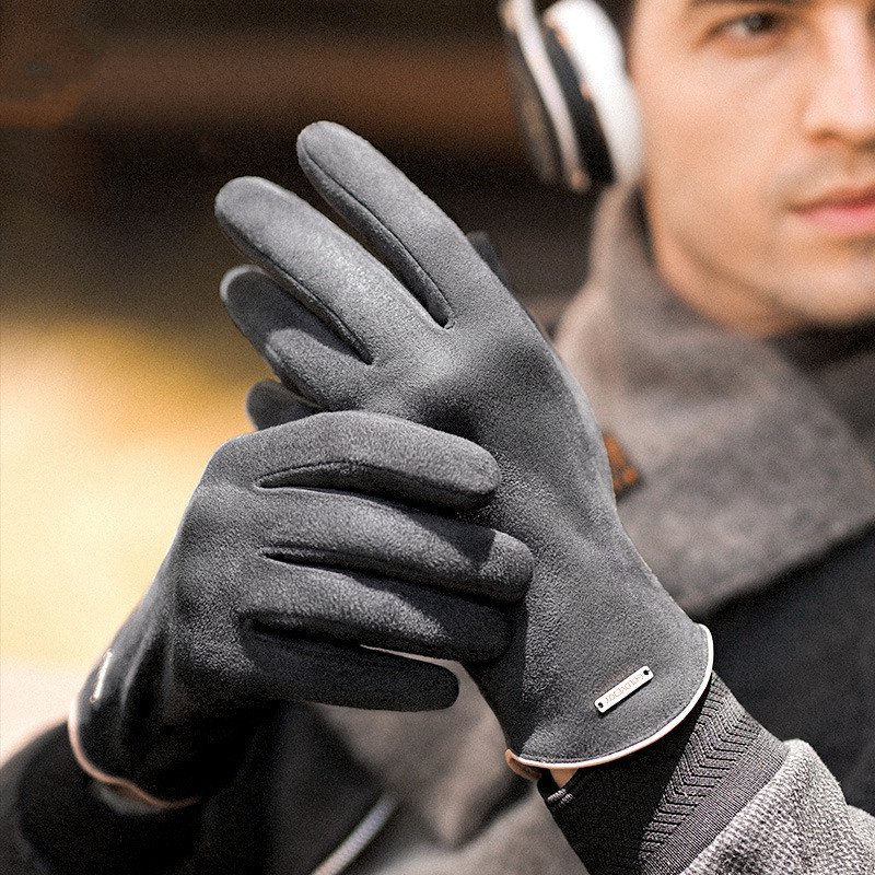 Warm Cycling Gloves for Men - Insulated Fleece Gloves