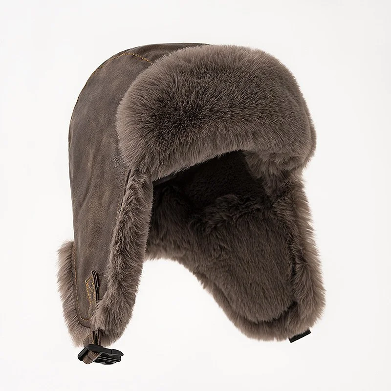 Warm Faux Fur Pilot Hat for Women