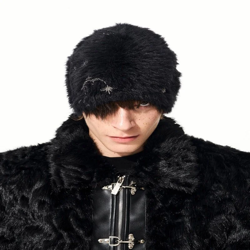 Warm Faux Mink Fur Beanie for Women