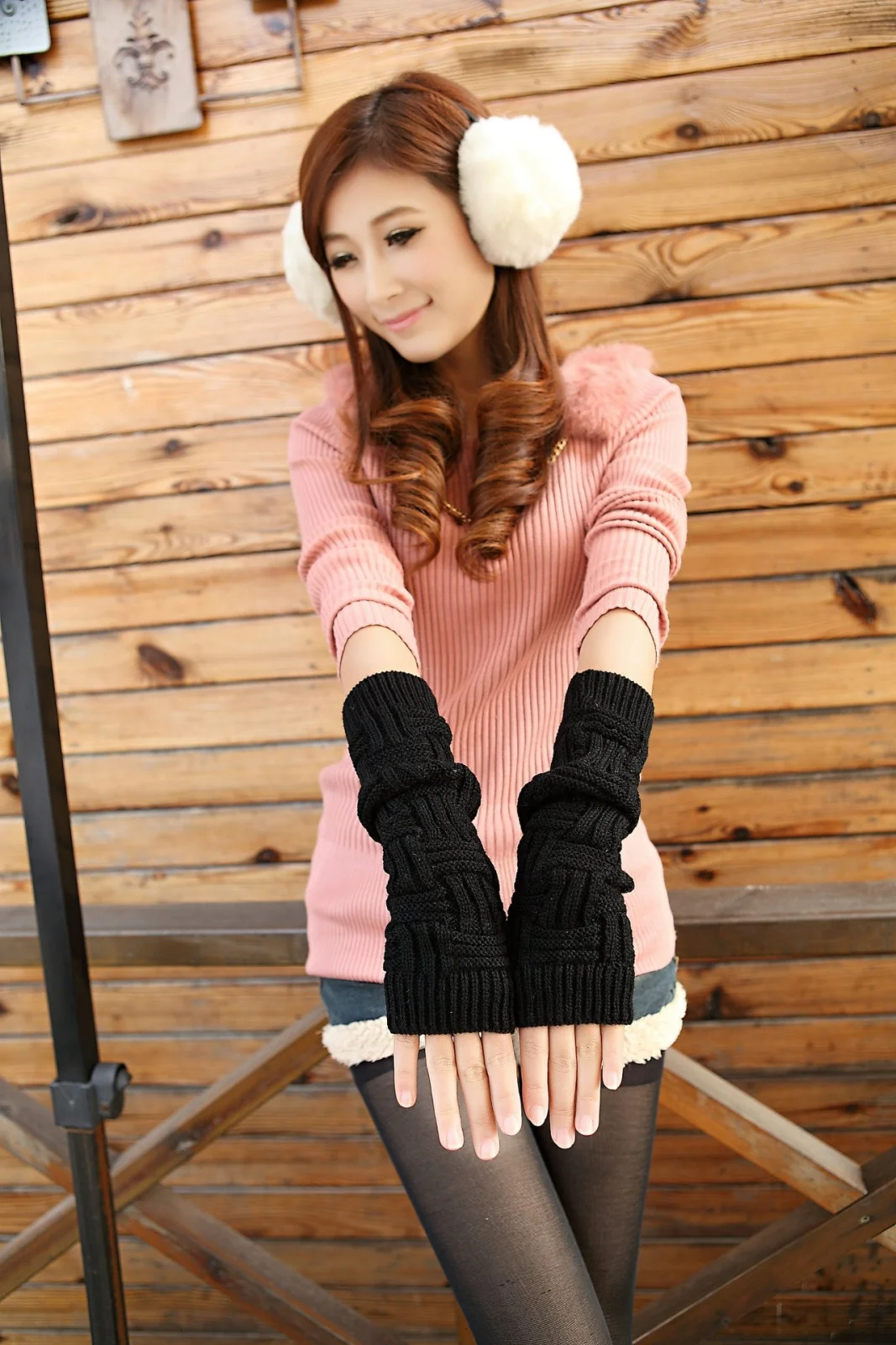 Warm Half Finger Gloves for Cold Weather