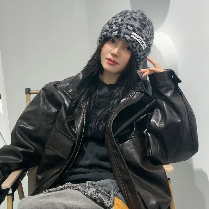 Warm Jacquard Knitted Hat for Women