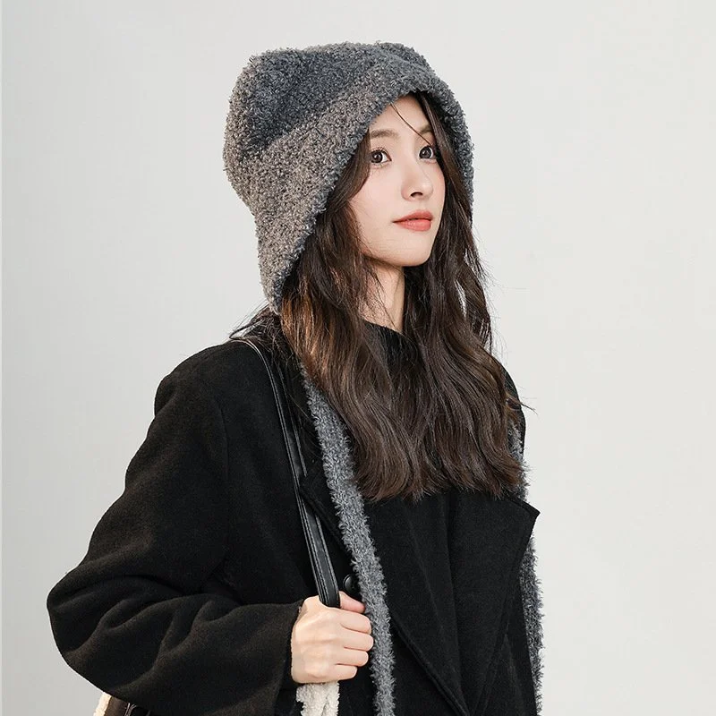 Warm Japanese-Style Woolen Cap for Women