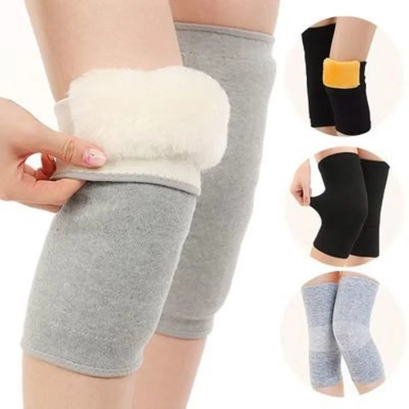 Warm Leggings for Elderly Cold Protection, Thickened Fleece Knee Pads for Fitness & Snow Sports
