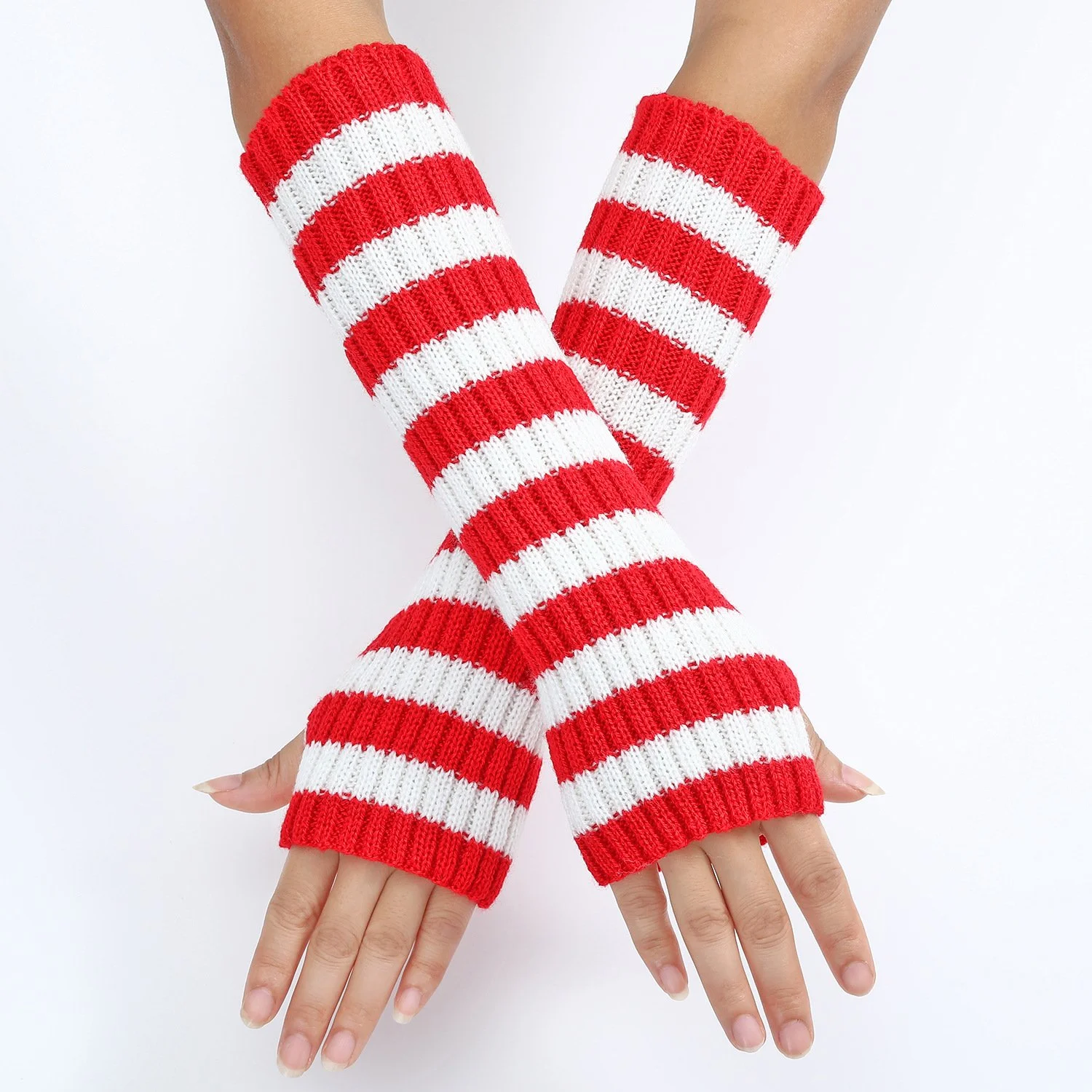 Warm Mixed Color Knitted Gloves for Winter