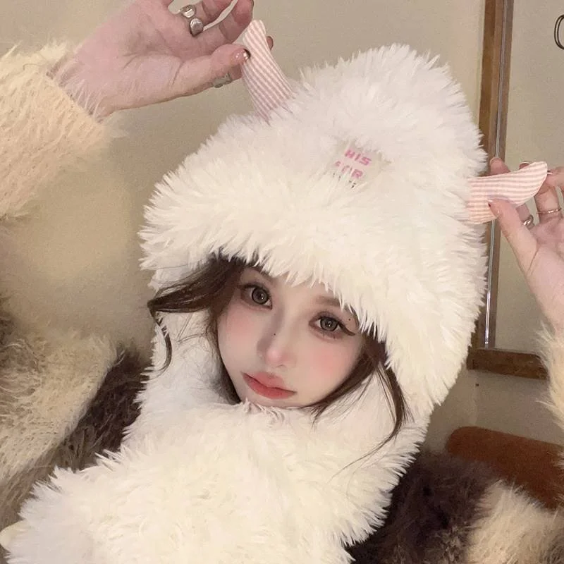 Warm Plush Hat & Scarf