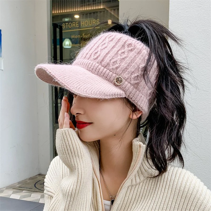 Warm Rabbit Fur Earflap Hat for Women