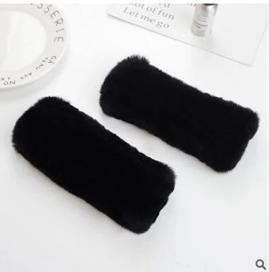 Warm Rabbit Fur Half Finger Gloves for Women