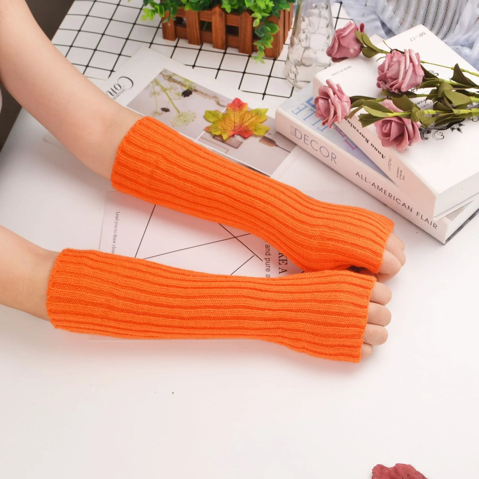 Warm Thermal Insulated Knitted Gloves for Women