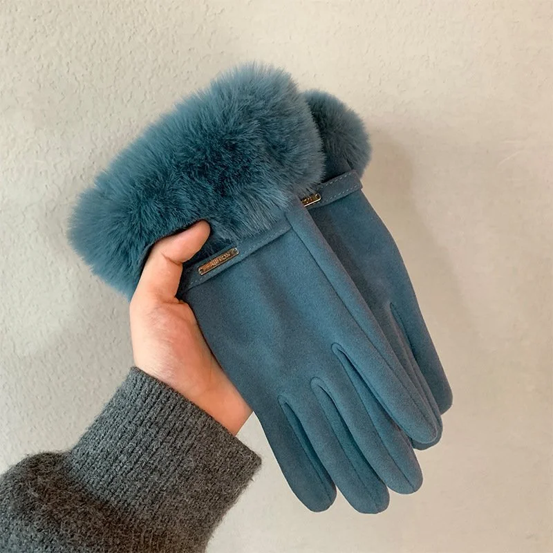 Warm Touch Screen Gloves for Women - Fleece Lined Thickened