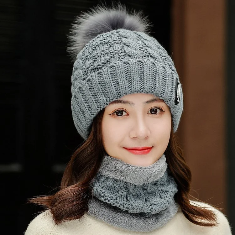 Warm Twist Knit Beanie for Women