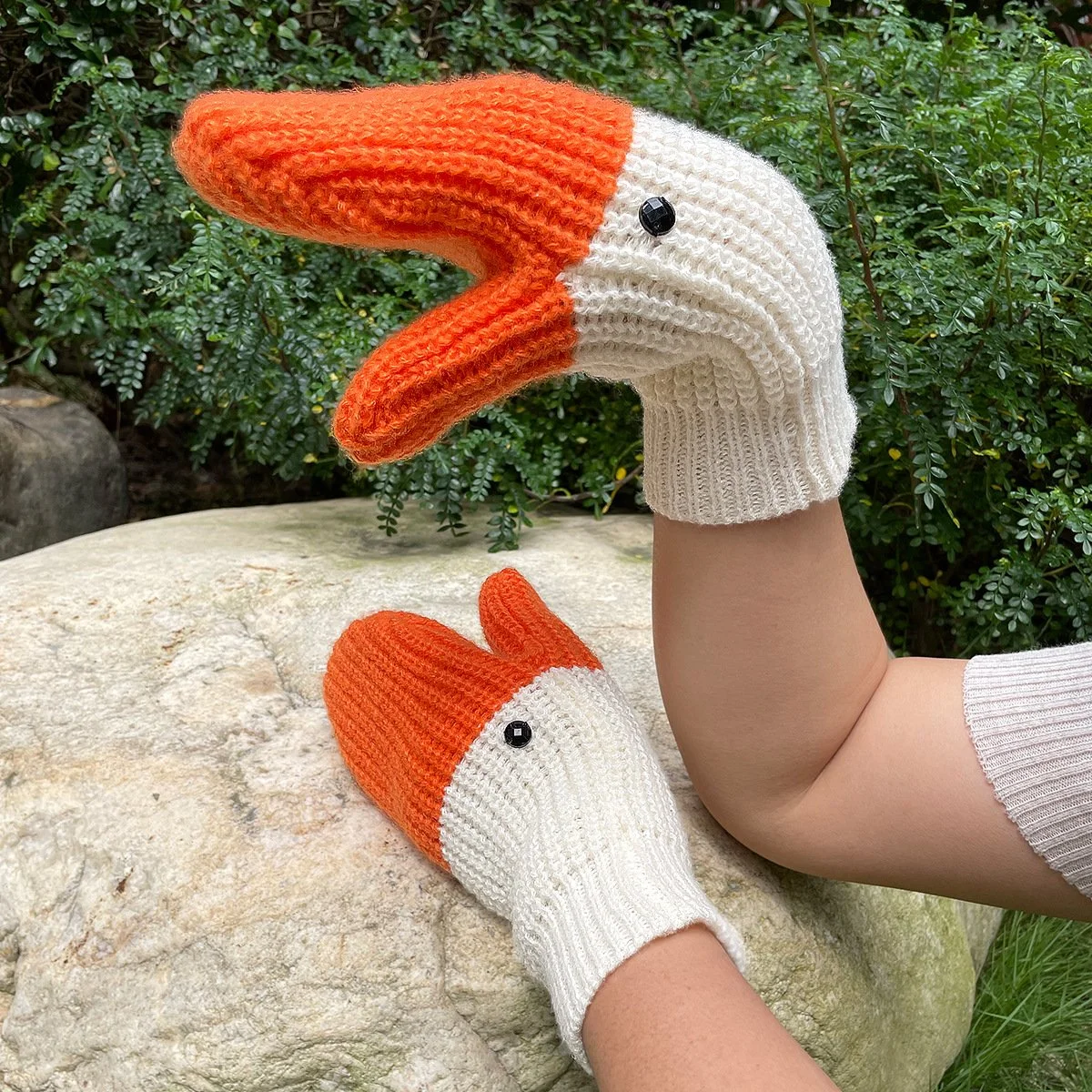 Warm Unisex Knitted Wool Mittens Cold-Proof