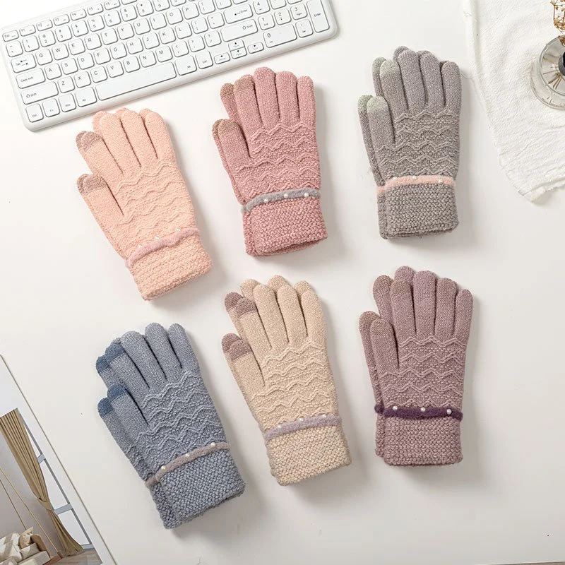 Warm Women's Knitted Gloves for Winter