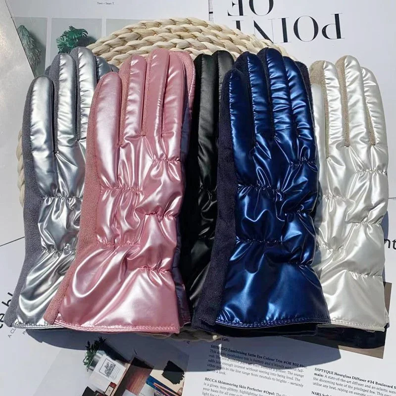 Warm Women's Suede Riding Gloves