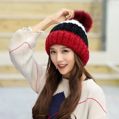 Winter Wool Beanie for Women, Thick Warm All-match