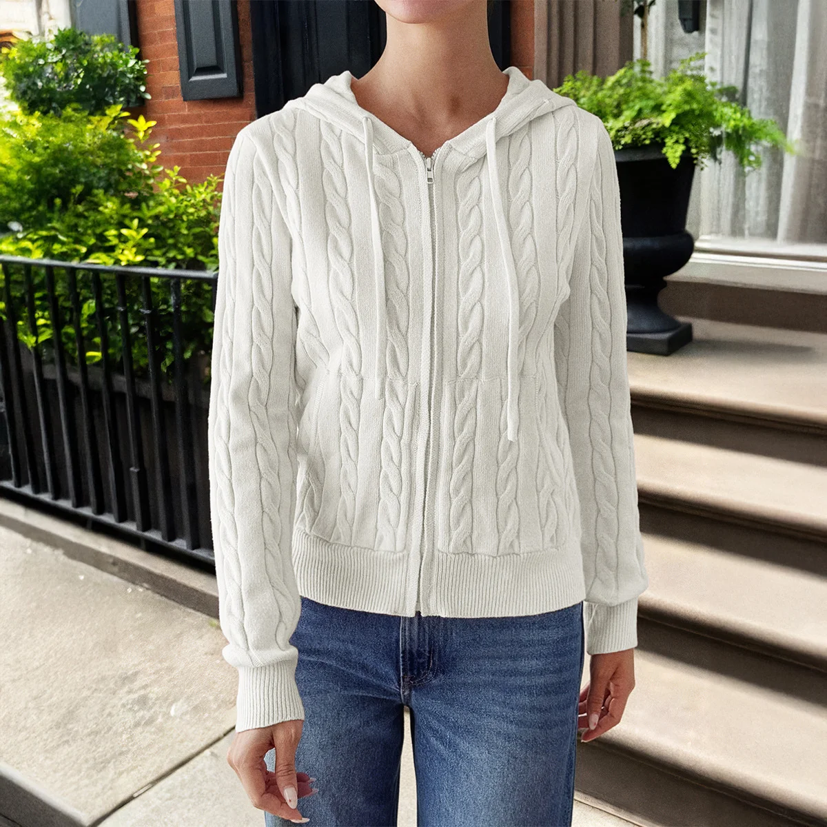 Women's Casual Woolen Long-sleeved Sweater