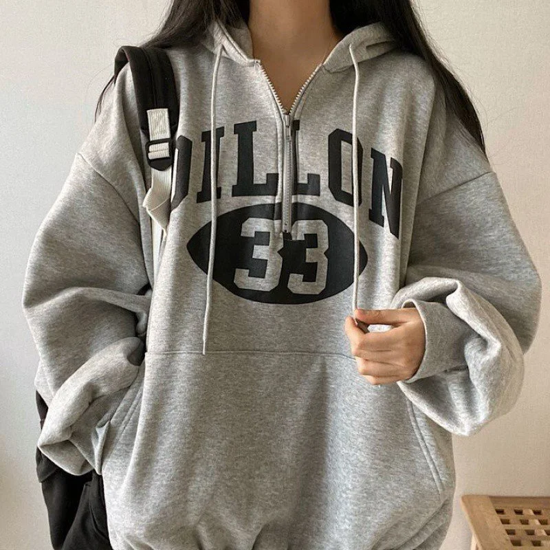 Women's Fleece-Lined Thickened Hooded Sweatshirt