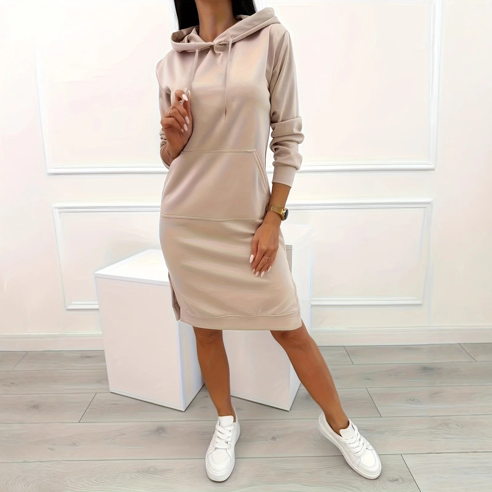 Womens Hooded Sweatshirt Casual Dress