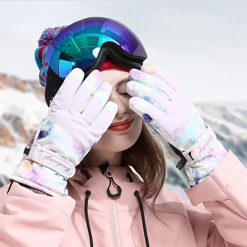 Women's Insulated Ski Gloves for Cold Weather Cycling