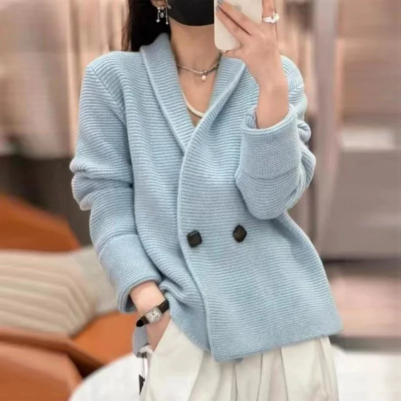 Women's Knitted Wool Cardigan Autumn and Winter Sweater