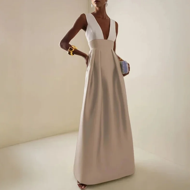 Womens Minimalist Casual Long-length Dress