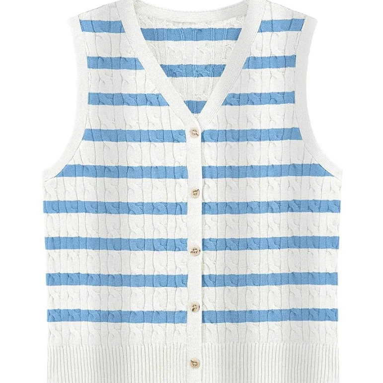 Women's Twisted Knit Vest Sweater