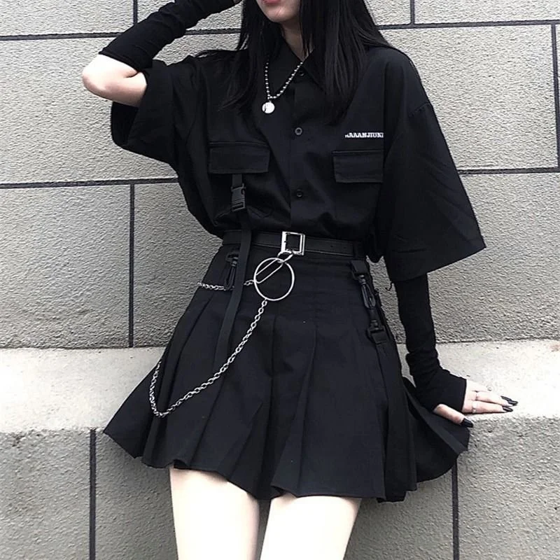 Women's Two-piece Suit with Pleated Skirt