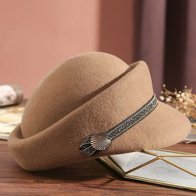 Woolen Peaked Cap for Women