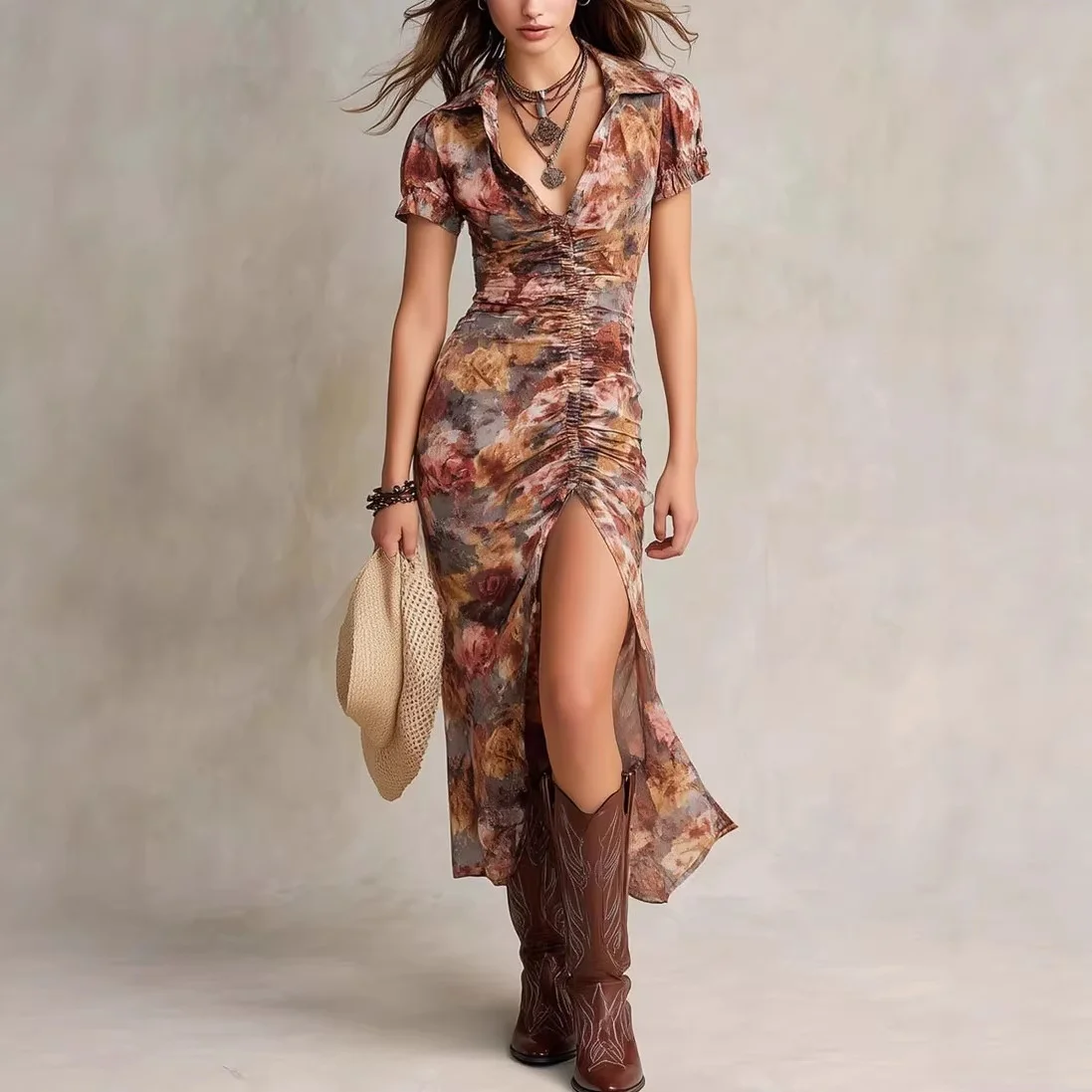 Youthful Slimming and Elegant Midi Dress That Flatters the Figure and Skims Over Imperfections
