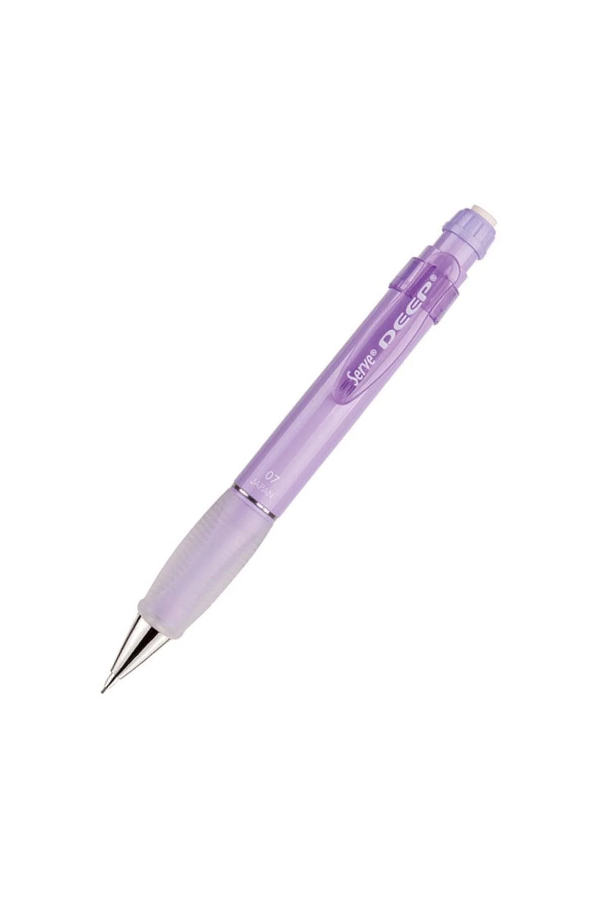 0.7mm mechanical pencil in pastel lavender with twist eraser
