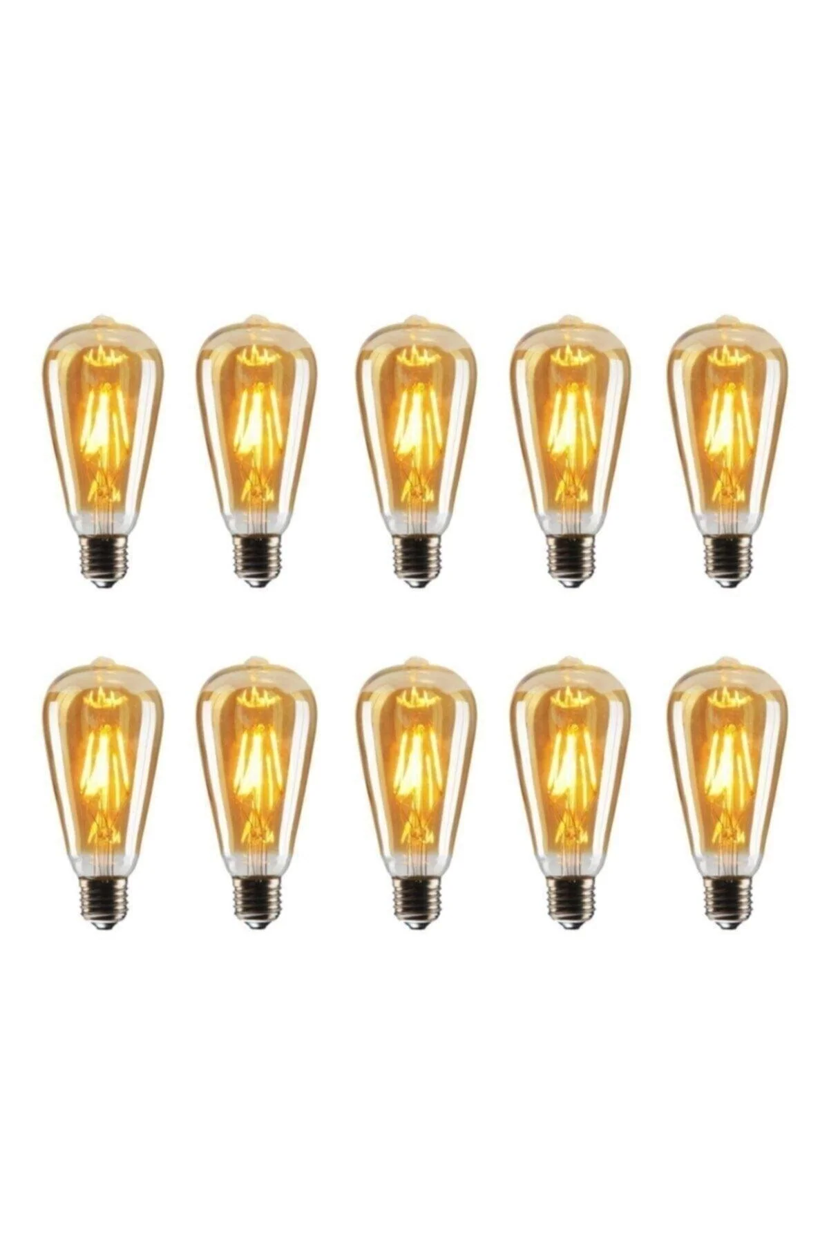 10-Pack 4W Dimmable ST64 LED Rustic Bulb