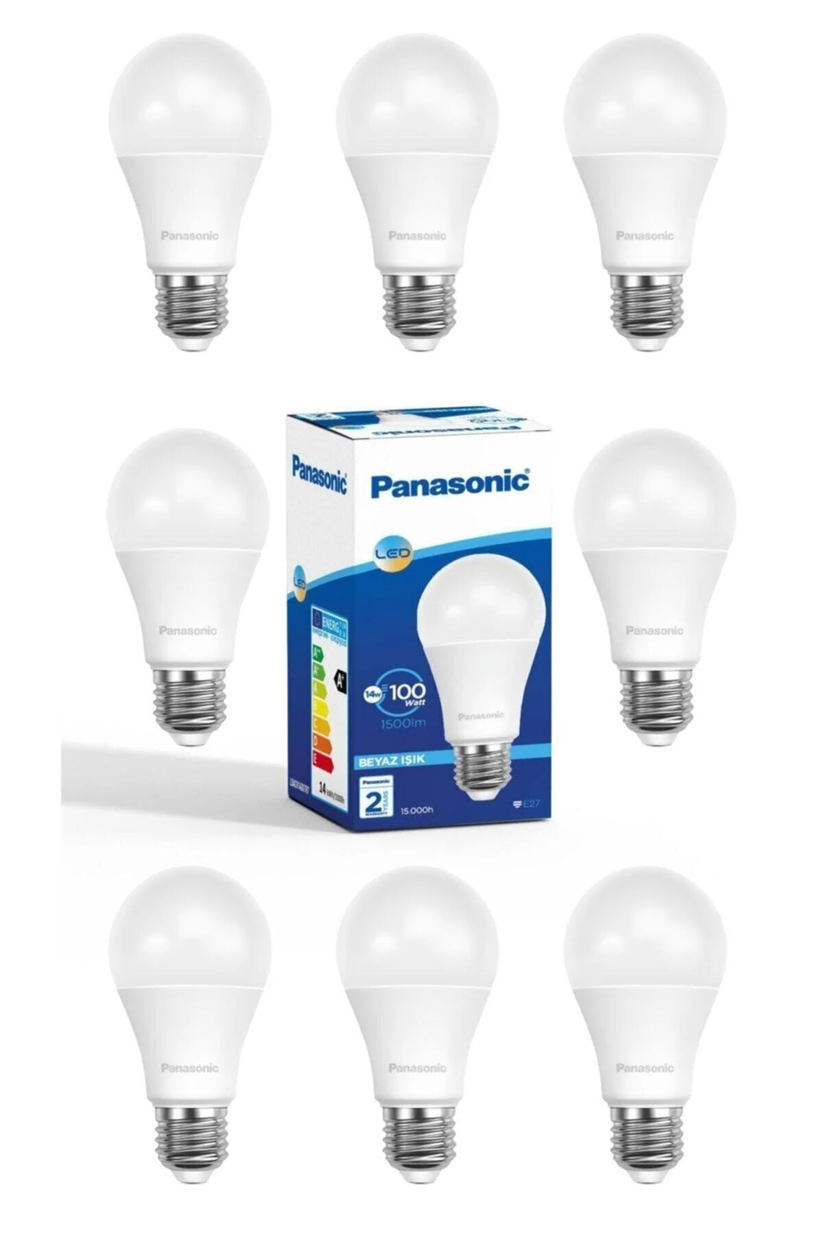 3-pack 40W LED light bulbs set, warm white 6500K E27 base
