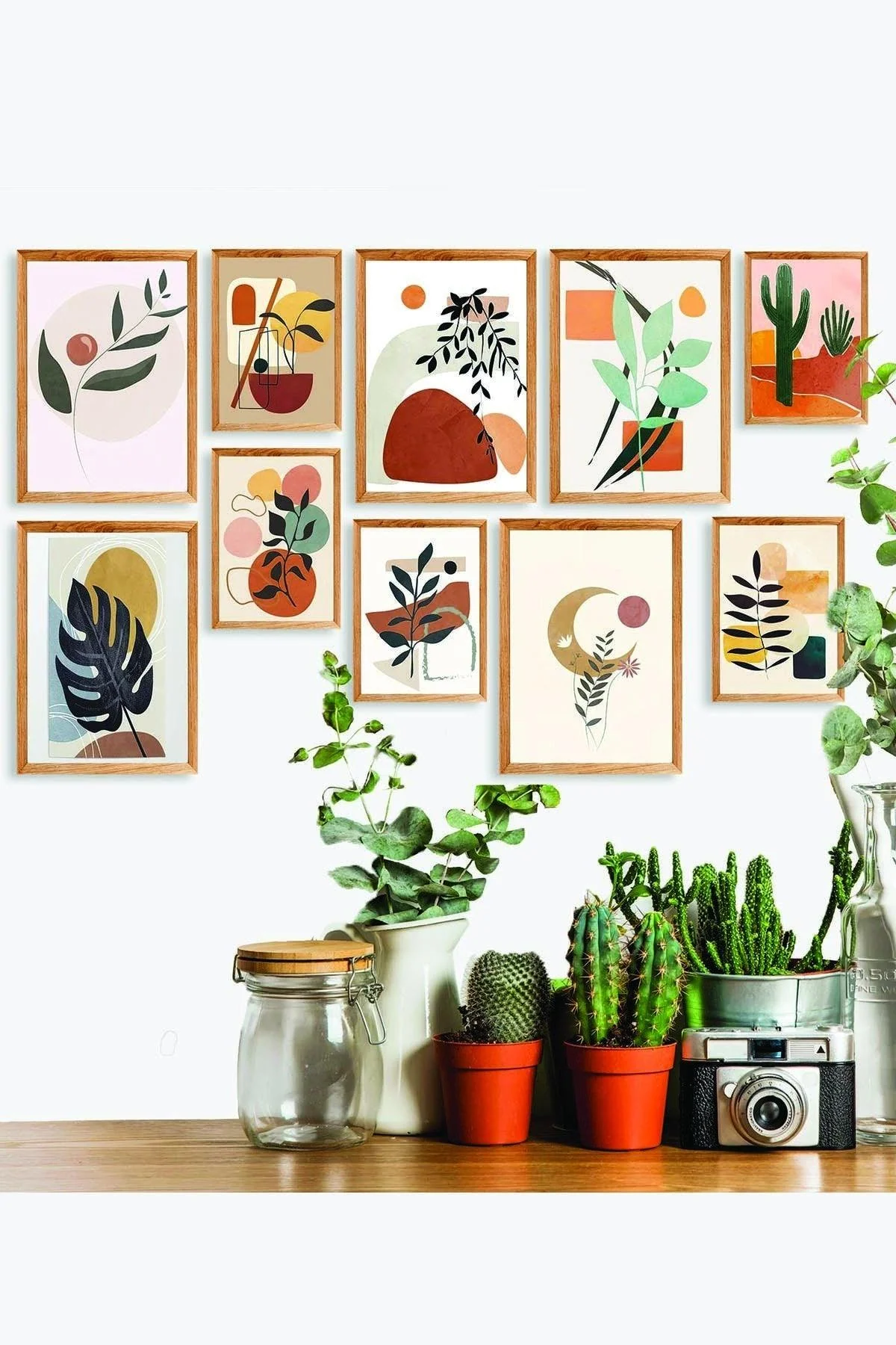 Set of 10 MDF Photo Frames, Mixed Sizes 15 × 21 cm and 20 × 30 cm