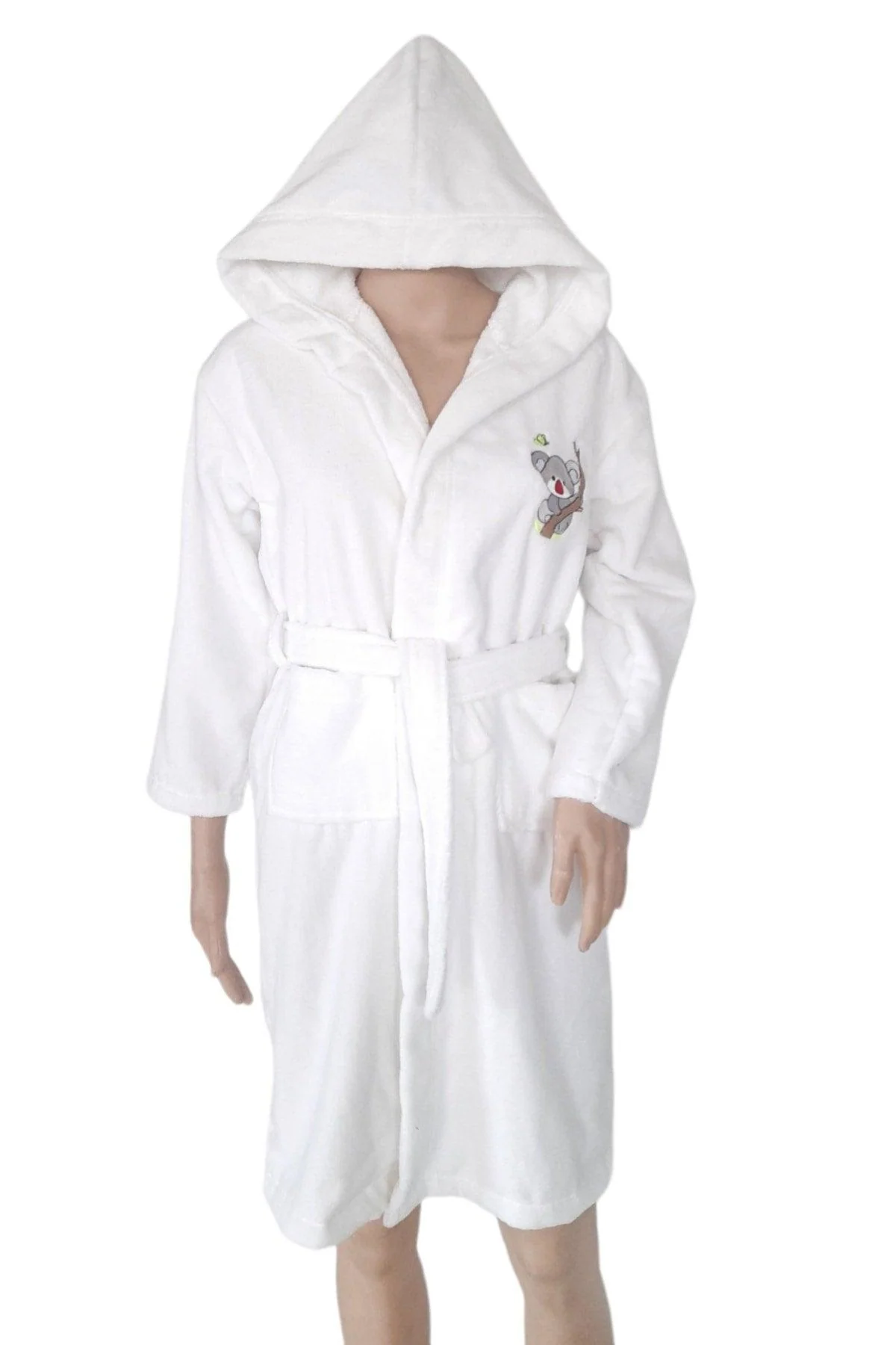 Heavyweight 100% cotton children's bathrobe with velvet lining