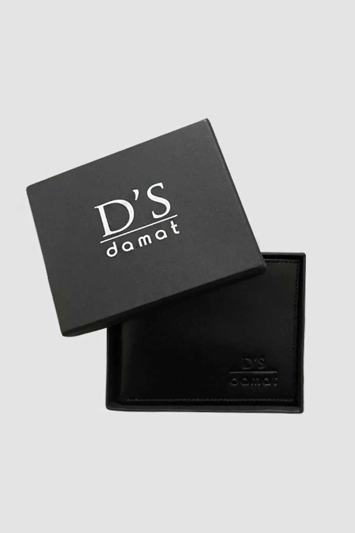 Classic black leather wallet for men
