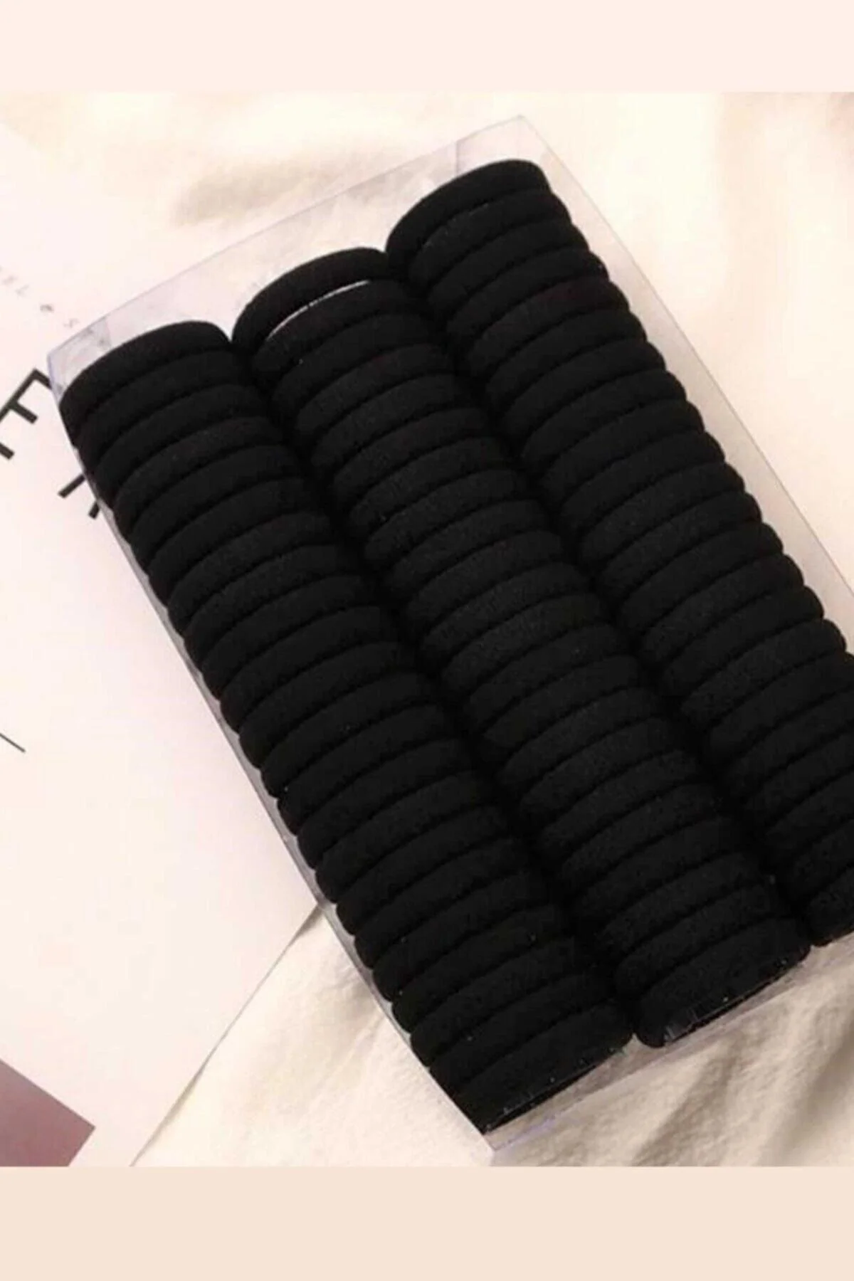 100-pc black rubber buckle set for towels and bags