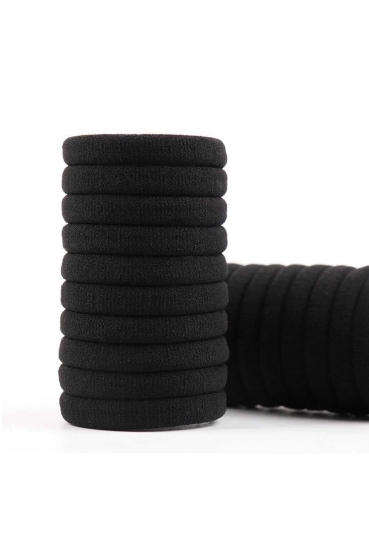 100-pc black rubber buckle set for towels and bags