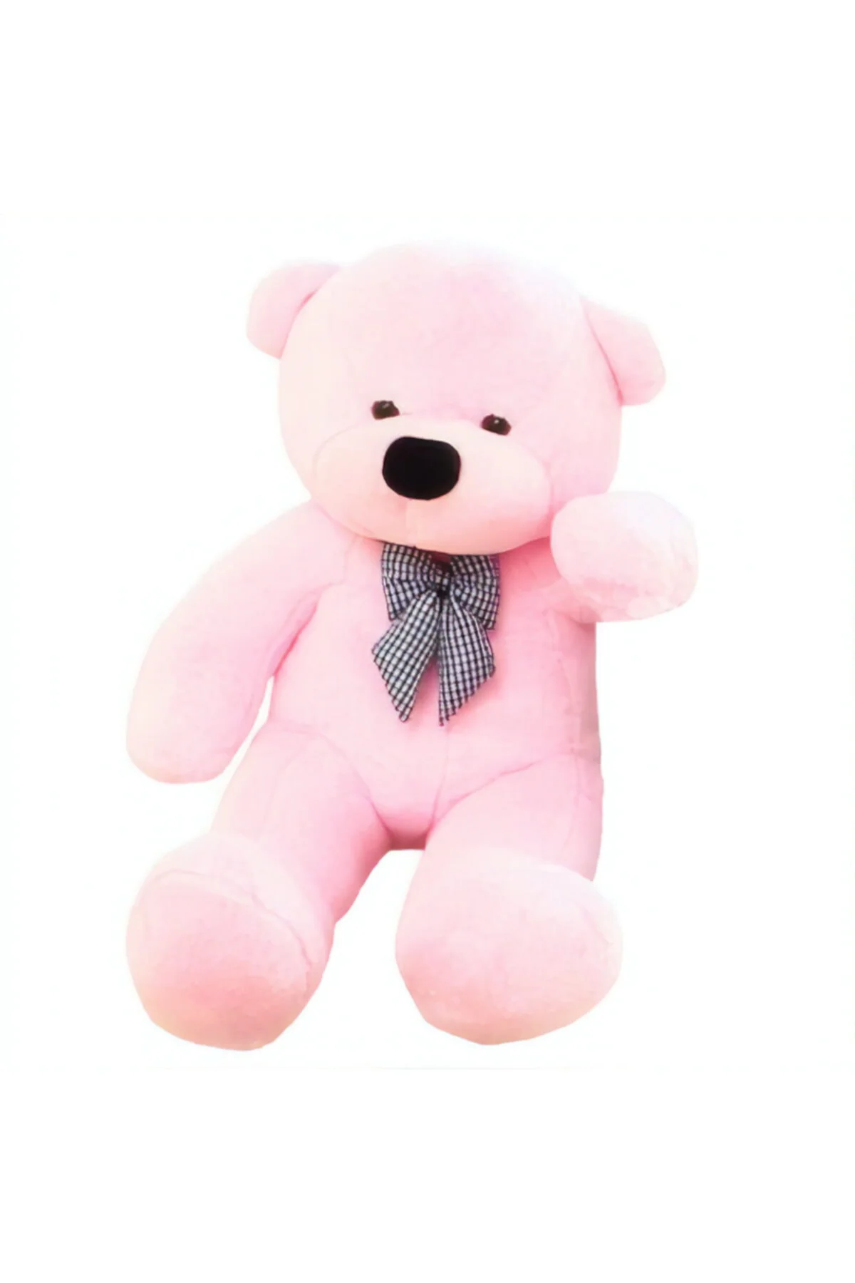 Large 120cm pink plush teddy bear with premium filling and certifications