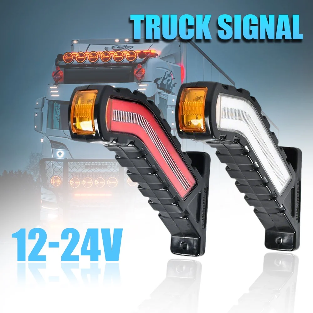 12V 24V LED Side Marker Light with Amber Red White Effect