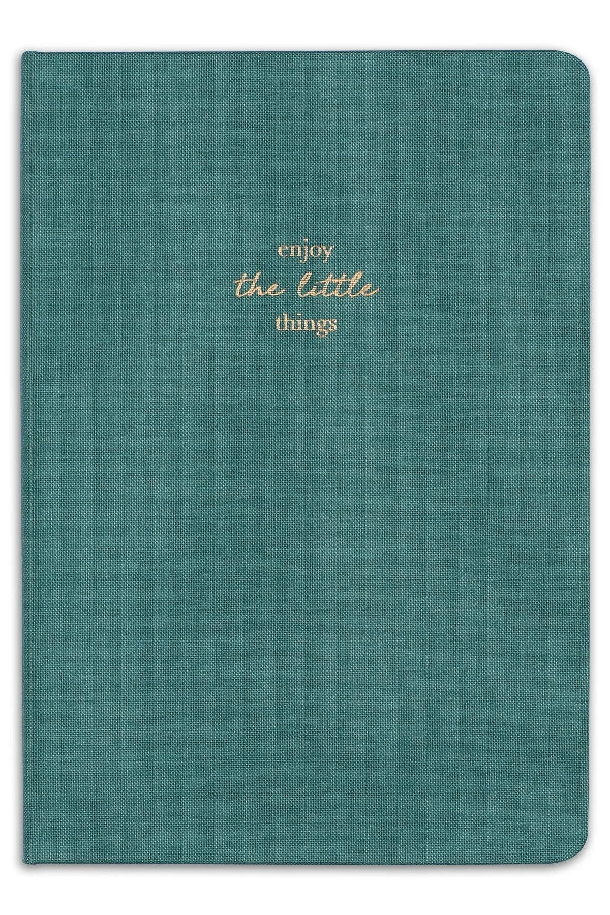 Hardcover Plain Notebook 14x20 cm - Ivory Paper, 176 Pages, Dark Green Cover