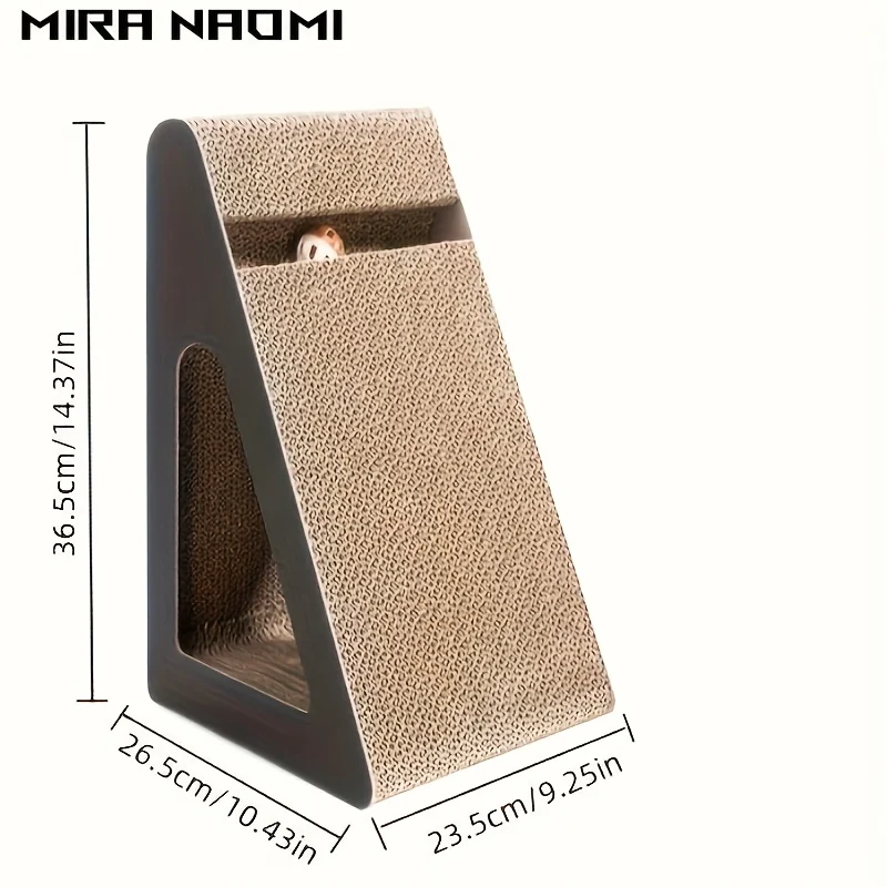 Vertical multi-layer cat scratching post with corrugated cardboard base
